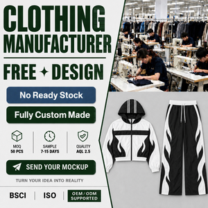 Custom Factory OEM High Quality <b>Black</b> White Color Block Hooded <b>Windbreaker</b> Jacket And Wide Leg Pants Set Mens Tracksuits - Product Image 1
