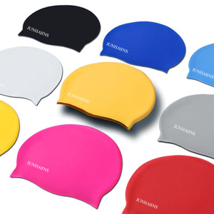 Gorro <span class=keywords><strong>de</strong></span> natación <span class=keywords><strong>de</strong></span> silicona unisex, resistente al agua, pelo largo sin estirar, diseño <span class=keywords><strong>de</strong></span> gota <span class=keywords><strong>de</strong></span> agua <span class=keywords><strong>de</strong></span> Color sólido para mujeres y nadadores adultos - Product Image 5