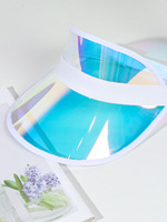 Casquette de sport en PVC transparent anti-UV pour femmes et enfants, idéale pour l'été et les voyages, personnalisable avec logo OEM