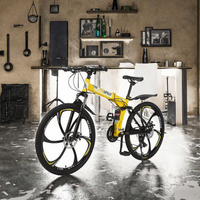 Harga Pabrik Ultra Lite Pro Sepeda Lipat Pria Downhill Mountain BMX Dewasa 21 Speed Rem Cakram Ganda Aluminium Alloy-BB101B