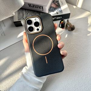 Fabricant de coque de téléphone Litchi cuir Texture téléphone Smartphone couverture pour iPhone 16 Pro Max 16e 15 Plus 14 13 Mini 12 11X8 - Product Image 4