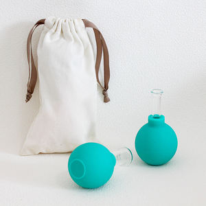 2 pièces de ventouses en <span class=keywords><strong>verre</strong></span> bleu anti-<span class=keywords><strong>cellulite</strong></span>, thérapie par ventouses, masseur, logo personnalisé, ventouses en caoutchouc anti-âge pour le visage - Product Image 6