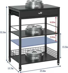 Wood Storage Rack Music Rack Modern Storage Holders & Racks 7-10 Days with Drawers Design Living Room Audio Multifunctional Iron