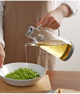 Distributeur d'huile en verre borosilicate sans plomb de qualité alimentaire, <span class=keywords><strong>bec</strong></span> verseur anti-goutte, capacité 550/750 ml, couvercle hermétique, compatible lave-vaisselle - Product Image 5