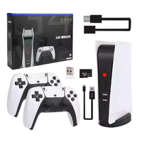 Console de jeu M5 avec manette sans fil 2,4 GHz, style PS5, sortie HD 4K, jeux vidéo rétro classiques