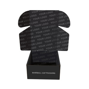 Nouvelle boîte d'emballage en papier kraft pour casquettes de baseball noires PLD 2026, personnalisable, pliable, pour casquettes snapback et casquettes trucker plates - Product Image 6