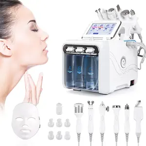 Portable oxygen jet peeling crystal microdermabrasion ultrasonic machine H2O2 7 in 1 dermabrasion facial machine