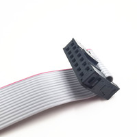 Connecteur FC multipins IDC personnalisé, pas de 2,54 mm, câble plat IDC 28AWG gris, faisceau de câbles 1,27 mm