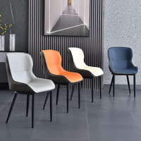 Chaise de salle à manger en acier inoxydable durable de style nordique moderne pour hôtel, villa extérieure et salon