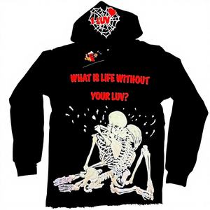 เสื้อฮู้ดดี้ผู้ชายขายดี ผ้าฟลีซลายฟอกสี ปักลาย 3 มิติ สีสั่งทำได้ คอลเลคชั่นฤดูหนาว ปักลายเพชรใหม่ ไซส์ XS ขั้นต่ำในการสั่งซื้อน้อย - Product Image 1