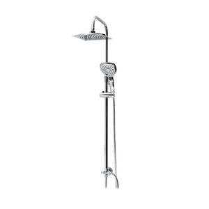 Columna de ducha Palau cromada de 94 cm de altura con ducha de mano y cabezal de lluvia para uso en el baño - Product Image 1