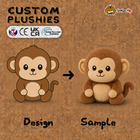 Jouets en peluche personnalisés à logo, animaux en peluche mignons, design animalier, jouets en peluche singe pour cadeau d'enfant, vente chaude