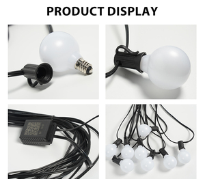 Cadena de luces <span class=keywords><strong>LED</strong></span> RGB impermeables IP65 en modo de control remoto para decoraciones de festivales al aire libre para patio Bistro Garden - Product Image 6