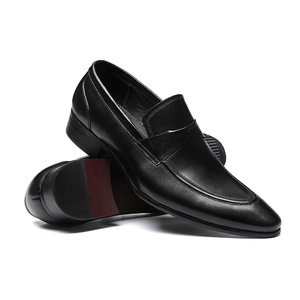 Top layer cowhide pointed-toe men's <b>shoes</b> - English leather business formal <b>shoes</b> - one-piece casual leather <b>shoes</b> - Product Image 3