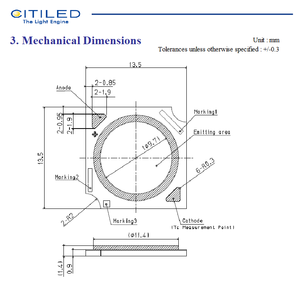 Fuente de Luz LED COB Citizen CLU02Q-1203E1 CITILED Ver9, Alto CRI Ra97, 3000K Blanco Cálido, 25W 36V, Cuadrada, para Iluminación de Estudio y Museo - Product Image 4