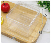 Boîte d'emballage carrée transparente pour pâtisserie, avec fenêtre, pour mousse, morceaux de gâteau, et pâtisseries blanches à base de Melaleuca