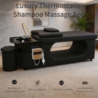 Tempat Tidur Spa Kepala Jepang Mewah dengan Terapi Uap Sirkulasi Air Termostatik, Tempat Tidur Pijat Sampo Profesional untuk Salon