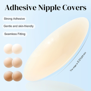 Xinrui - Pétalos de Silicona Reutilizables de 8 cm, Finos, Autoadhesivos, Invisibles, Cubrepezones Transpirables, Lencería Sexy para Mujer - Product Image 2