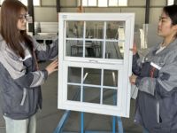 Fenêtre à guillotine simple de style américain en PVC/UPVC pour résidences
