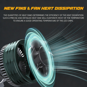 ไฟหน้า LED กำลังสูงพิเศษ 300W 50000LM 6000K แสงสีฟ้า ใช้ได้กับรถยนต์ทั่วไป 12V อุปกรณ์เสริมรถยนต์ Q7 - Product Image 6