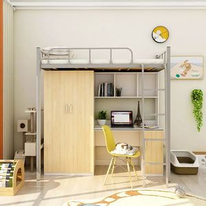 Lits d'appartement et d'étudiant en bois et en acier de style moderne personnalisés <span class=keywords><strong>pour</strong></span> chambre à coucher ou dortoir scolaire - Product Image 2
