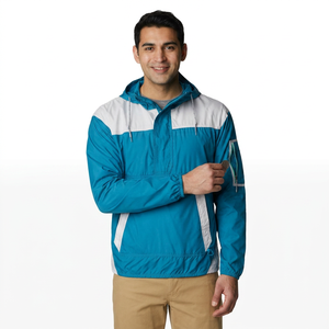 Men Summer Outdoor Hiking <b>Waterproof</b> Breathable Windbreaker <b>Jacket</b> with Zipper <b>Thin</b> Comfortable Sport Design for Men OEM - Product Image 1