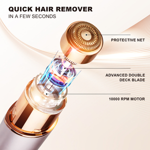 Conduroma Tondeuse à sourcils et rasoir facial rechargeable 2 en 1 pour femmes, épilateur facial indolore pour femmes - Product Image 6