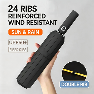 Paraguas Plegable Automático XiaMoChen de <span class=keywords><strong>12</strong></span> Varillas, Apertura y Cierre Automático, Resistente al Viento, UPF50+, Protección Solar y contra la Lluvia, para Viajes Diarios y Negocios - Product Image 2