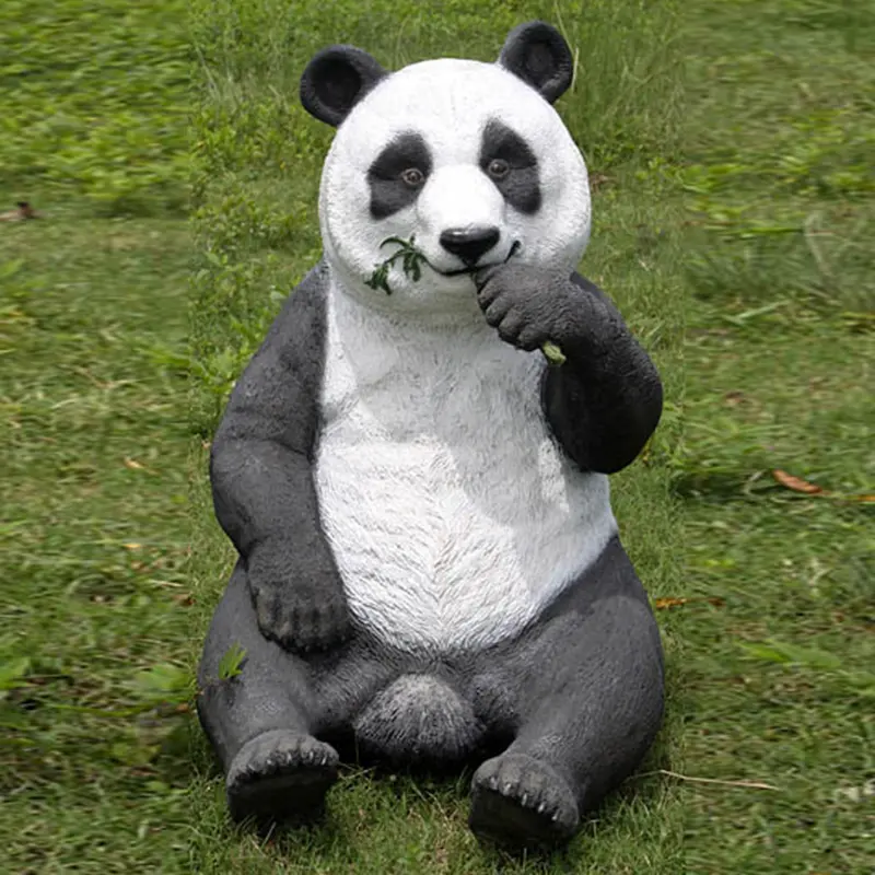 Benutzer definierte Tiers tatue Lebensgröße Fiberglas Panda Skulptur Panda Statue für Zoo Dekoration