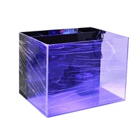 Aquarium de bureau rectangulaire pour poissons d'eau salée, ultra-blanc, 15, 20, 30 gallons, 40 cm, pour récif, en forme de boîte carrée, vente en gros