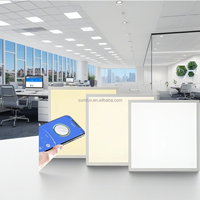 Plafonnier LED encastré à panneau personnalisable, dimmable 0-10V, à économie d'énergie