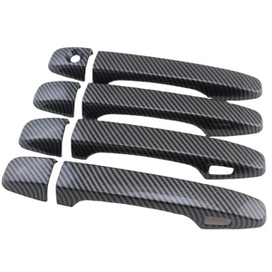 Cubierta de manija de puerta de fibra de carbono, accesorios de plástico ABS para Toyota <span class=keywords><strong>Prius</strong></span> XW30 30 30 zvw30 <span class=keywords><strong>zvw35</strong></span>, color negro, 2010 ~ 2015 - Product Image 2