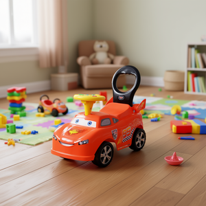 Coche musical para niños, vehículo de plástico para empujar, juguete para conducir en interiores y exteriores - Product Image 3