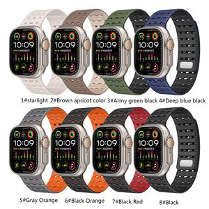 Correa <span class=keywords><strong>de</strong></span> Reloj Inteligente <span class=keywords><strong>de</strong></span> Silicona Magnética Transpirable con Bucle, <span class=keywords><strong>Precio</strong></span> <span class=keywords><strong>de</strong></span> Fábrica BEEFLYPOWER, para Apple <span class=keywords><strong>Iwatch</strong></span> <span class=keywords><strong>Serie</strong></span> 10, 11, 45mm, 49mm - Product Image 3