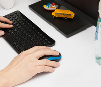 Souris optique sans fil M186/M185 avec interface USB, options de couleur bleu, rouge, gris, ergonomique pour le bureau à domicile et le jeu, en stock
