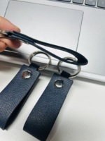 Porte-clés en cuir végétalien à 2 couches pour gravure, organisateur de clés en cuir, support de clés en cuir de 1,5 mm d'épaisseur, 20 cm