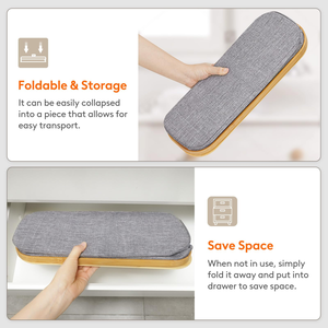<b>Large</b> Capacity Folding for up to 12 Mega Rolls Bathroom Toilet Paper <b>Storage</b> Organizer <b>Basket</b> With Bamboo Lid - Product Image 2