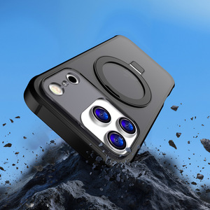 Coque de téléphone en silicone magnétique avec support adhésif pour <span class=keywords><strong>iPhone</strong></span> 17 Pro Max, protection intégrale de l'appareil photo - Product Image 4