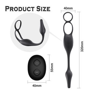 Vibratore del pene coppia vibrazione telecomando stimolatore del clitoride erezione giocattoli adulti del sesso anello del cazzo per gli uomini - Product Image 6