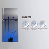 Nouveau produit 500L Vente en gros Étagères réglables en verre Serrure et clé en option Réfrigérateur congélateur pour la maison avec nouveauté d'usine