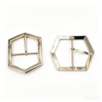 Boucle coulissante ovale torsadée en alliage de zinc écologique de luxe, plaquée or brillant, accessoires de ceinture personnalisés pour vêtements