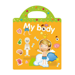 Usine <span class=keywords><strong>pas</strong></span> <span class=keywords><strong>cher</strong></span> prix réutilisable adhésif Silicone libération enfants autocollant livres - Product Image 1