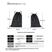 Sac à dos léger en polyester avec cordon de serrage et logo personnalisé, cadeau promotionnel pour les campagnes d'entreprise et les activités sportives