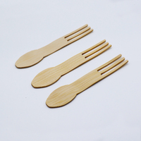 Fourchettes en bambou écologiques de 115 mm de long, fourchettes à fruits et desserts, mini-fourchettes pour apéritifs