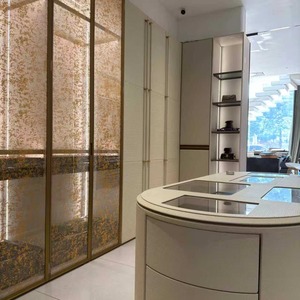 Dressing sur mesure avec rangements en verre intégrés, îlots de rangement et vitrines d'exposition éclairées - Product Image 6