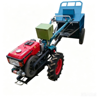 Tracteur à deux roues de 18HP, 20HP, 22HP à démarrage électrique, grande puissance, avec remorque, semoir et charrue