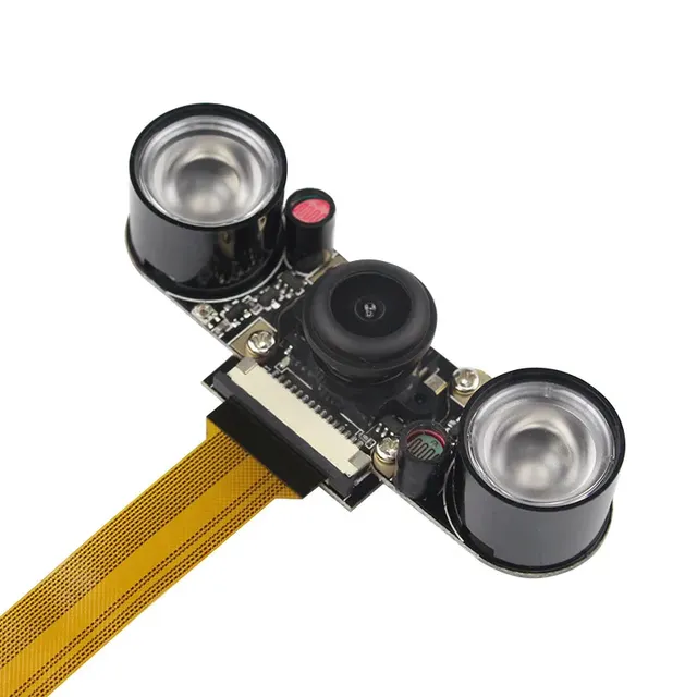5MP Raspberry Pi Zero Camera Module Night Vision Fisheye Camera with Acrylic Holder 15 30CM FPC Cable for Raspberry Pi Zero 2 W
