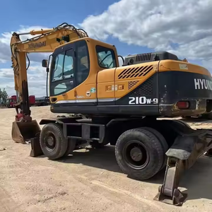 Excavateur sur pneus original coréen HYUNDAI 210W-7 210W-9 de seconde main en bon état en stock - Product Image 3