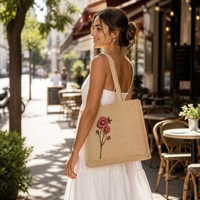 Sac fourre-tout en toile de jute écologique, pliable, réutilisable, sans BPA, imprimé avec un motif de dessin animé personnalisé, à bas prix