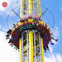 Jeu de parc amusant 13m - 52m manèges d'amusement pour adultes passionnants tour de chute libre rotative à vendre